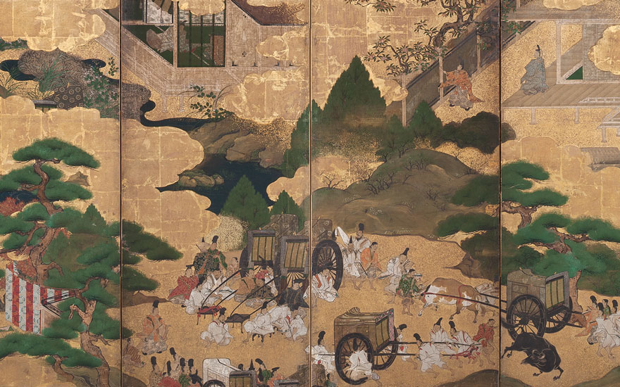 Historic Image of Japanese silk screen printing
